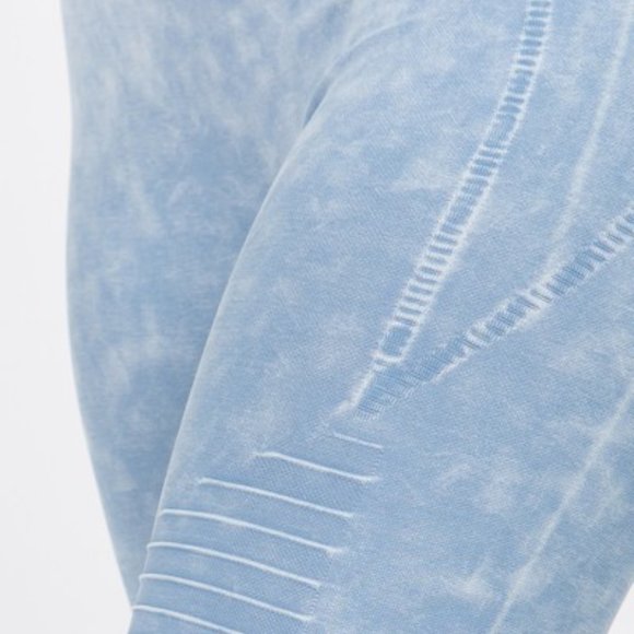 Vintage Wash Moto Detailed Seamless Tights - Picture 4 of 7